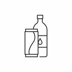 energy drink water bottle icon sign vector