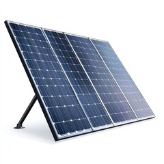 Three-panel solar panel angled on stand