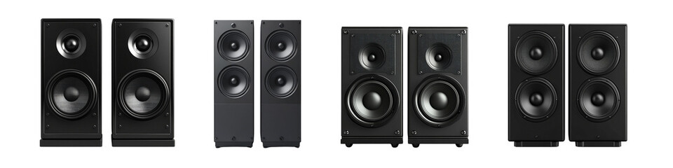 High-Fidelity Audio Speaker Systems Tower, Bookshelf, and Multimedia Options