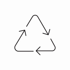 triangle arrows recycle cycle icon sign vector