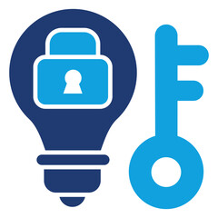 Problem Solving Flat Blue Icon