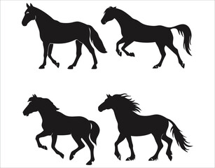 Rearing Stallion Silhouette