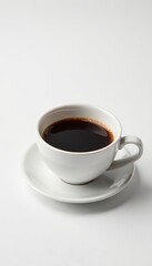 Obraz premium A single coffee cup, isolated on a pure white background , coffee, simple