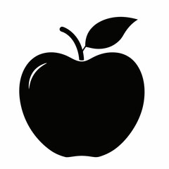 Red apple vector illustration: a healthy fruit icon, fresh and ripe, symbolizing delicious organic nature