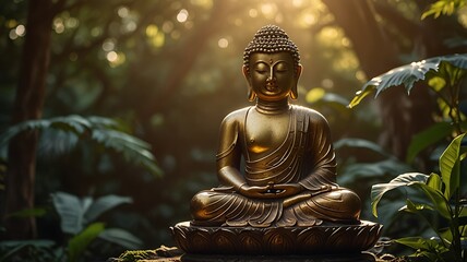 golden buddha statue
