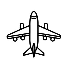 Fight jet icon outline
