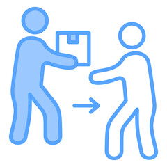 Fototapeta premium Delivery Blue Icon