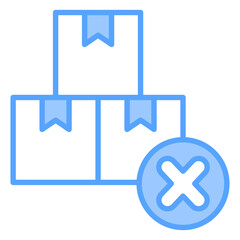 Delivery Cancelled Blue Icon