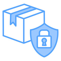 Package Security Blue Icon