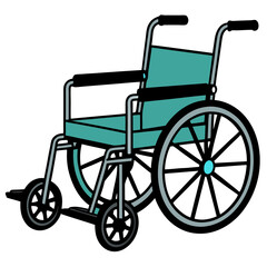 Fototapeta premium wheelchair isolated on white background