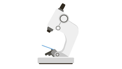 microscope on white background