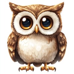 Fototapeta premium Cute cartoon owl
