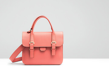Coral Leather Messenger Bag