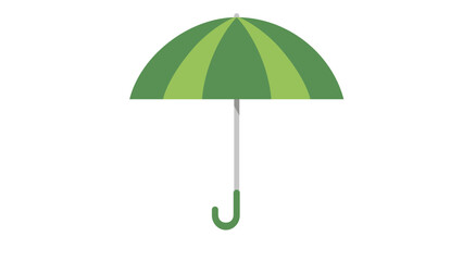 green umbrella isolated on white