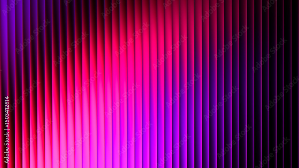 Poster elegant colorful gradient stripes with ribbed fractal glass effect. bold and dynamic design blending