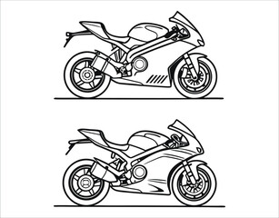 Obraz premium Collection of Famous Motorbikes