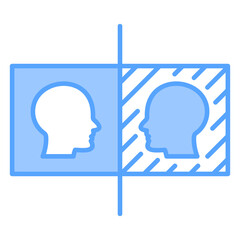 Self Reflection Blue Icon