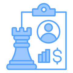 Business Strategy Blue Icon