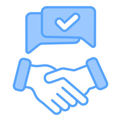 Naklejka premium Negotiation Skill Blue Icon