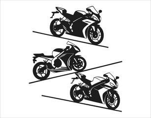 Obraz premium Motorcycle Illustration Bundle