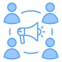 Employee Engagement Blue Icon