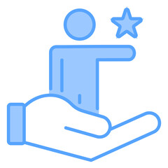 Skill Coaching Blue Icon