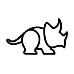 triceratops vector logo outline