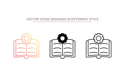 Manual Book icon design with white background stock illustration