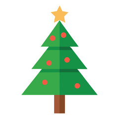 Fototapeta premium A christmas tree on the white background.eps