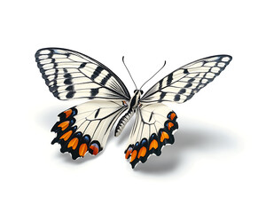 Fototapeta premium Elegant Butterfly White Background.