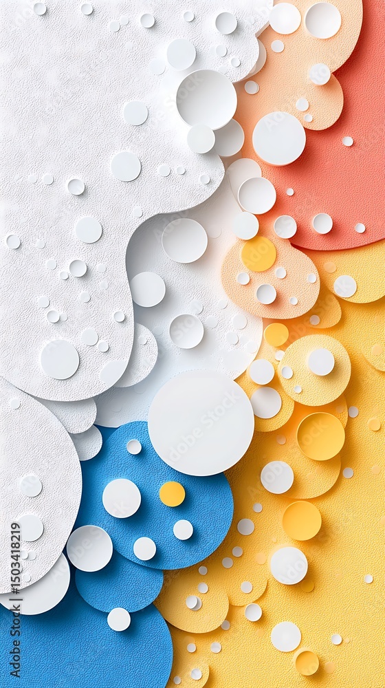 Poster abstract colorful circular pattern with fading gradient