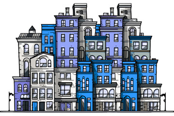 Suburban Multifamily Housing Complex PNG | Family-Friendly Neighborhood Design