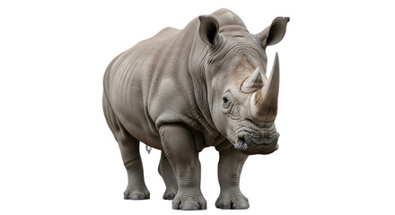 Obraz premium Rhino stares forward imposing figure