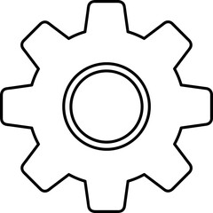 High Precision Metal Gear Vector Illustration