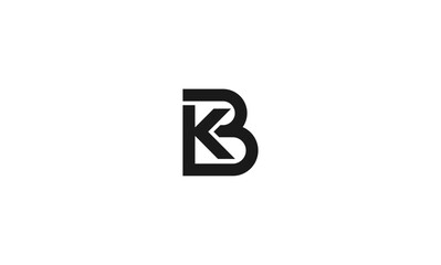 KB initial letters, monogram logo