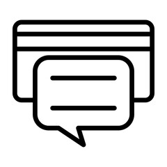 Fototapeta premium Message Card Vector Line Icon Design