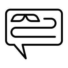 Dad Text Message Vector Line Icon Design