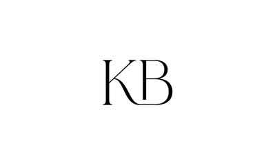 KB initial letters, monogram logo