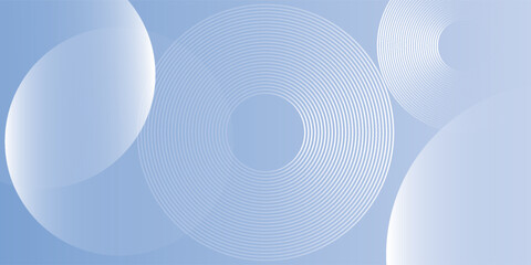 Abstract blue simple art background with circle elements. Digital technology concept