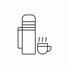 drink flask thermos hot beverage icon sign vector