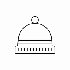 hat knitted warm icon sign vector