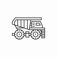industrial truck transport dump truck icon sign vector