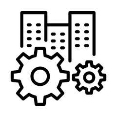 Asset management outline icon. Asset management icon isolated on white background. Transparent background, minimalist symbol. Vector images	