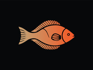 vector illustration of a fish