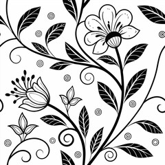 seamless floral pattern with flowers