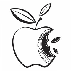 vector illustration of an apple