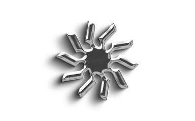 Abstract element Object Silver Shaped Metallic  On a transparant Background