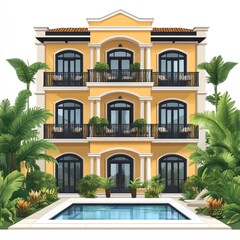 Fototapeta premium Tropical vacation home