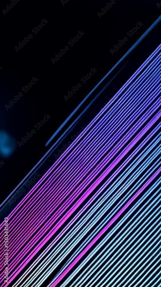 Poster abstract background featuring parallel lines in a diagonal arrangement with gradient colors on a dar