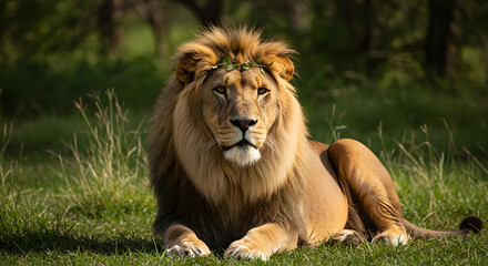 Naklejka premium portrait of a lion